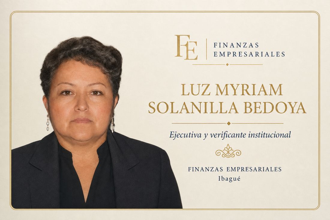 Luz Myriam Solanilla Bedoya — Ejecutiva y verificante institucional de Finanzas Empresariales